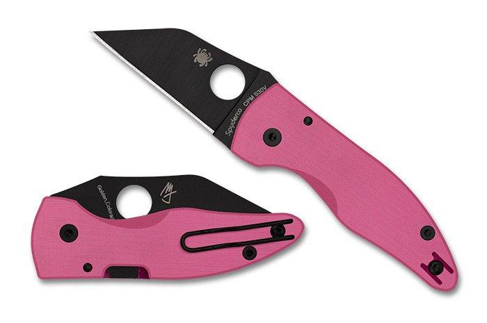 spyderco-microjimbo-pink-g10-black-blade-sprint-run-c264gpnbkp-michael-janich-design