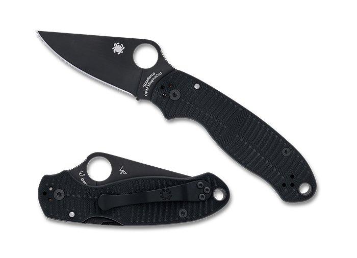Spyderco C223GMCBKP Para 3 Salt Black G-10 CPM Magnacut Black