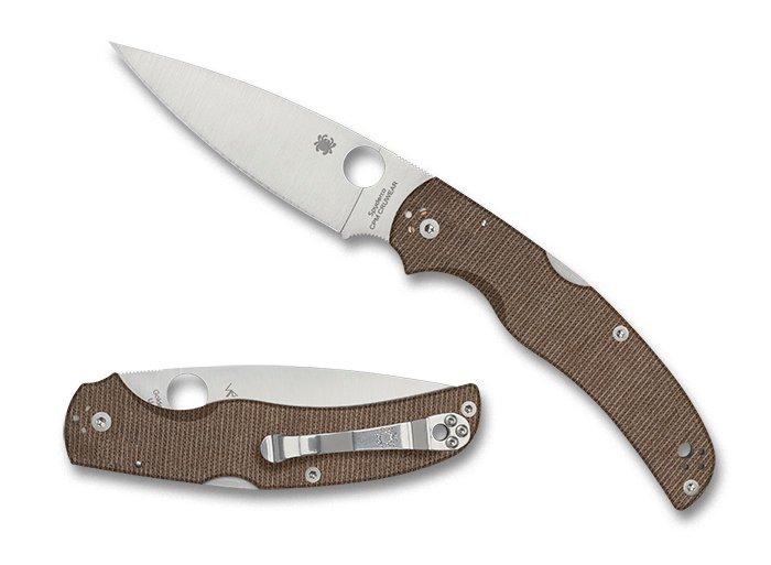 Spyderco C244MPCW Native Chief Brown Canvas Micarta CPM Cru-Wear