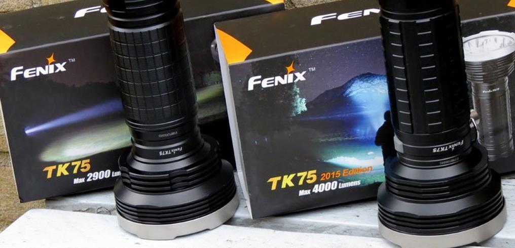Vergleich: Fenix TK75 (2900 Lumen) und TK75-2015 (4000 Lumen)