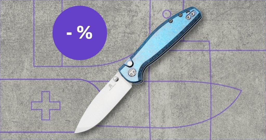 CRKT knife with discount label