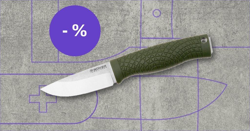 Böker knife with discount label