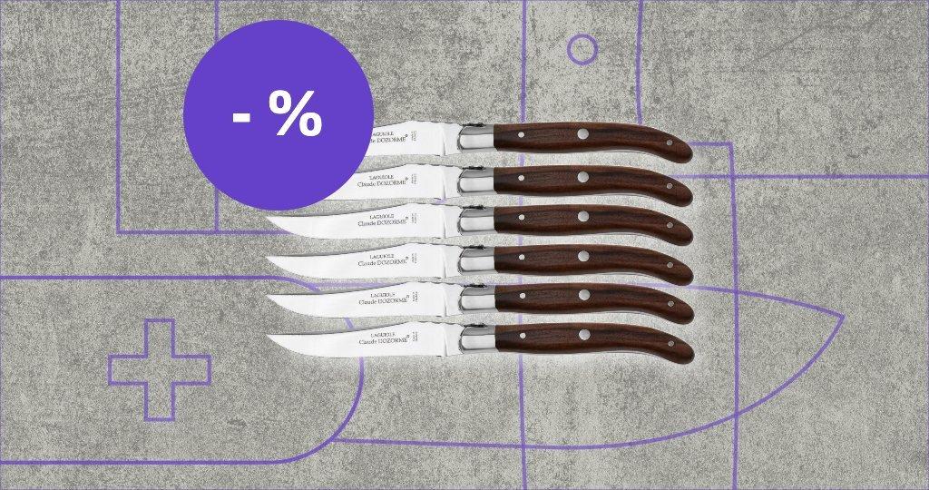 Claude Dozorme Messerset mit Rabattetikett