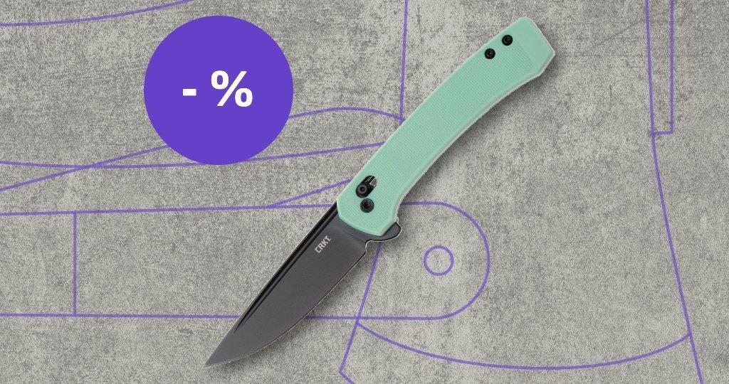 CRKT knife with discount label