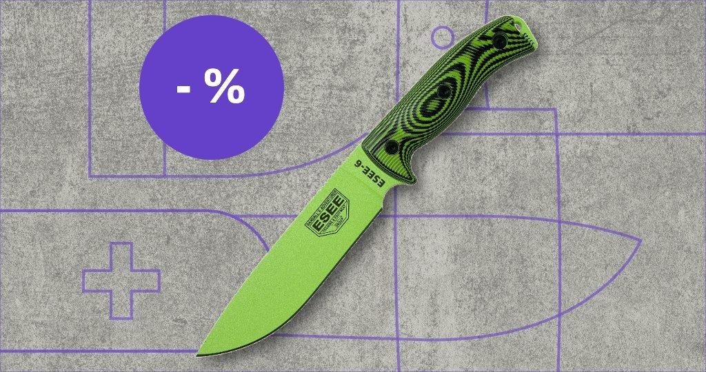 ESEE mes met kortingslabel