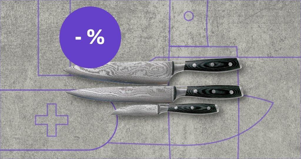 Eden knife with discount label
