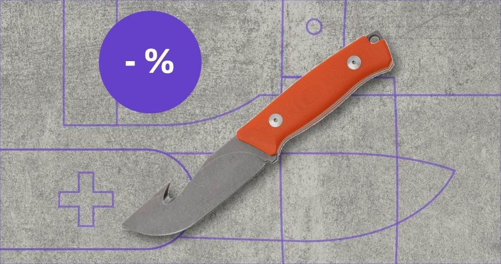 Fox cuchillo con etiqueta de descuento