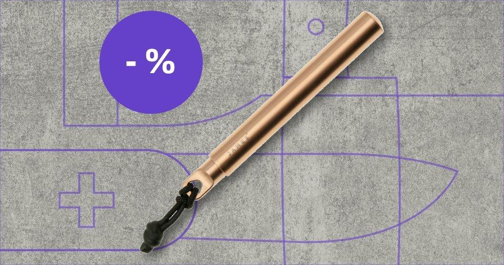 The James Brand Stillwell with discount label