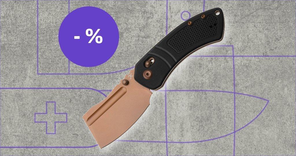 Kansept cuchillo con etiqueta de descuento