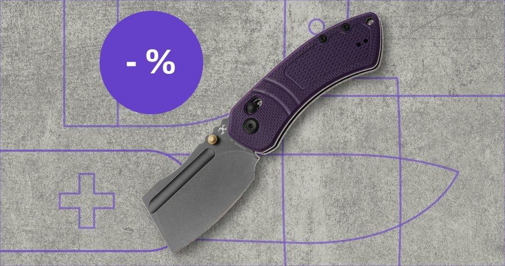 Kansept cuchillo con etiqueta de descuento