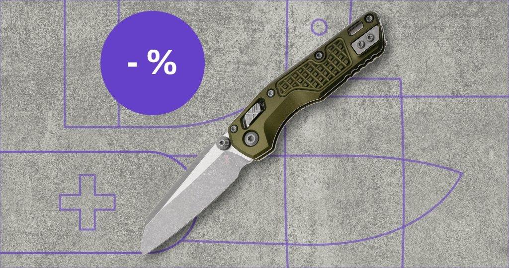 Microtech knife with discount label