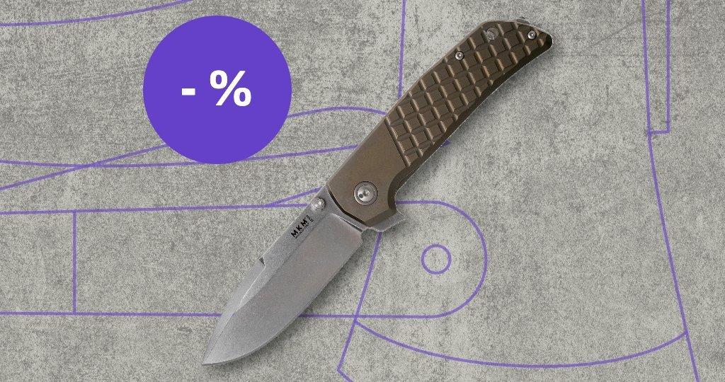 MKM cuchillo con etiqueta de descuento