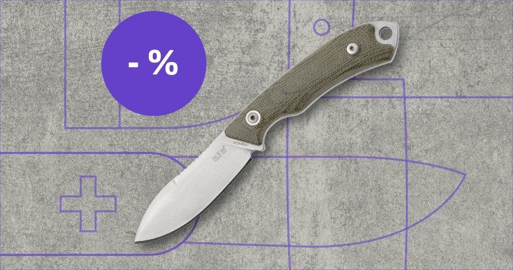 MKM knife with discount label