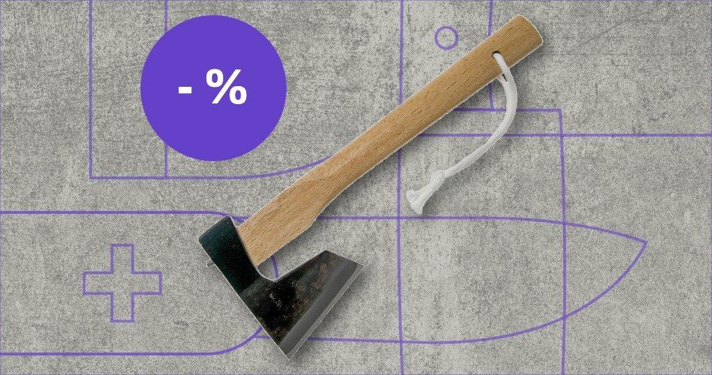 Mizuno Seisakujo axe with discount label
