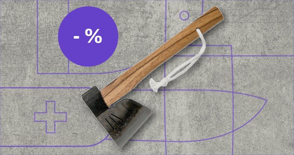 Mizuno Seisakujo axe with discount label