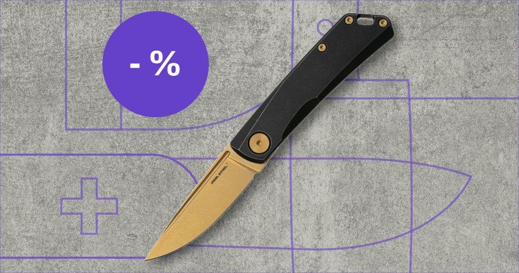Real Steel Knives knife with discount label