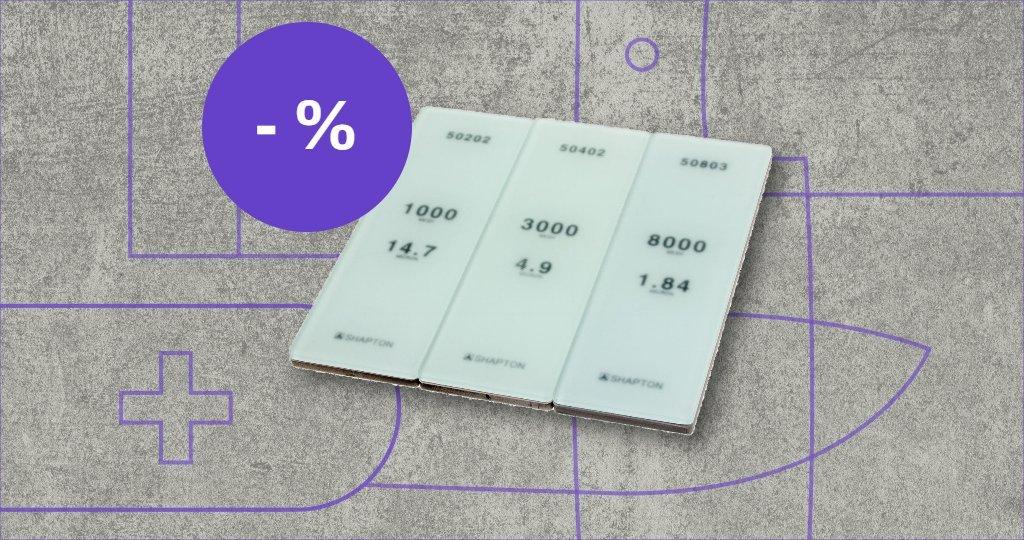 Shapton grinding stone set with discount label