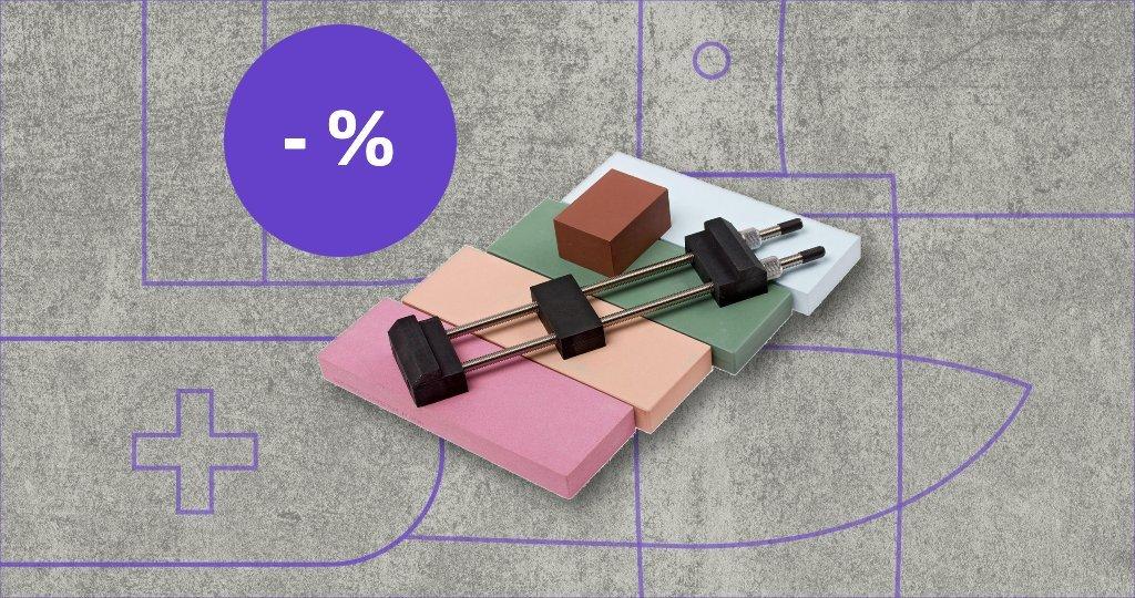 Skerper sharpening set with discount label