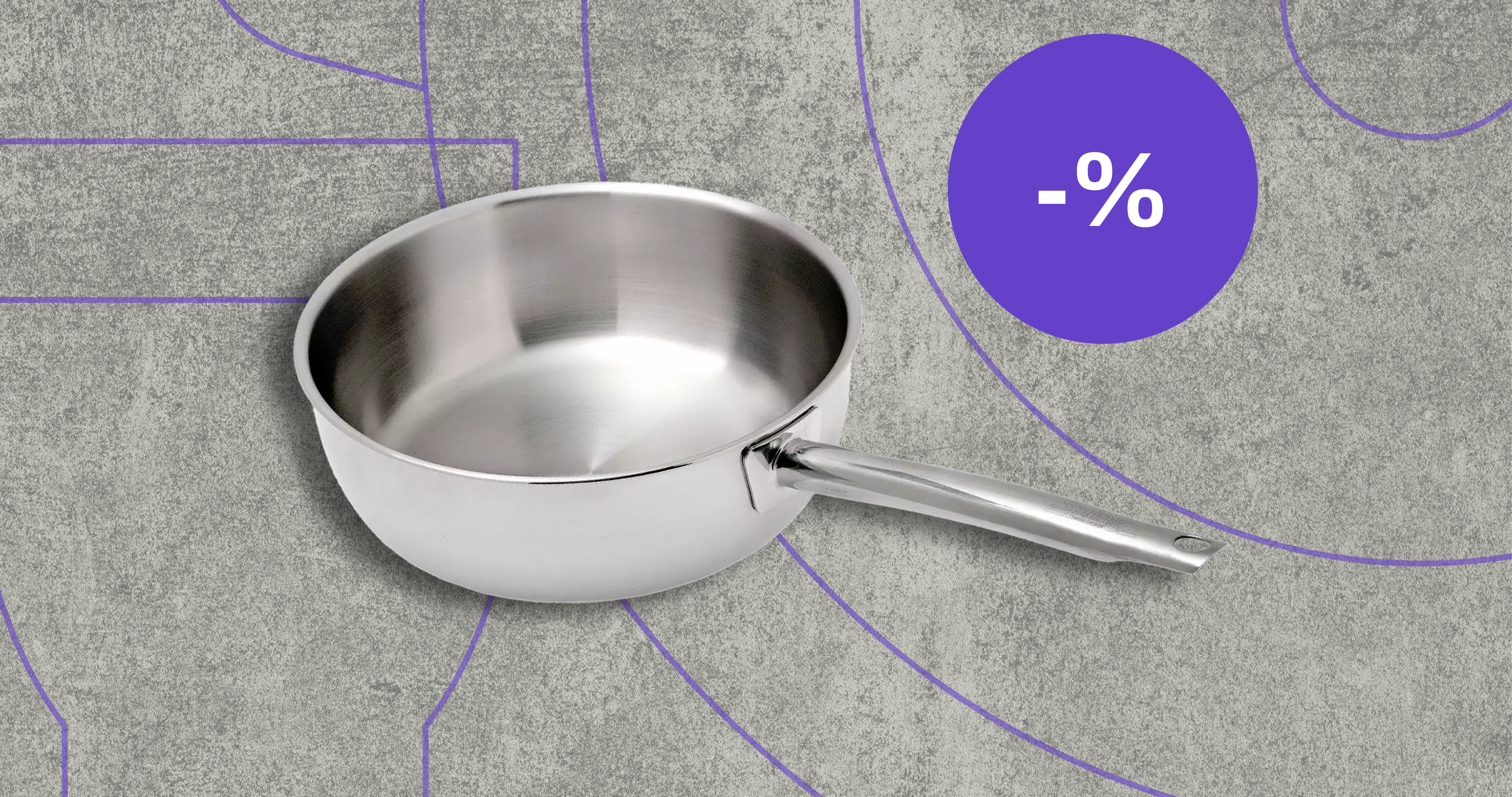 Spring pan with discount label