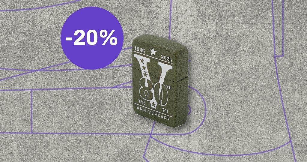 Zippo with discount label