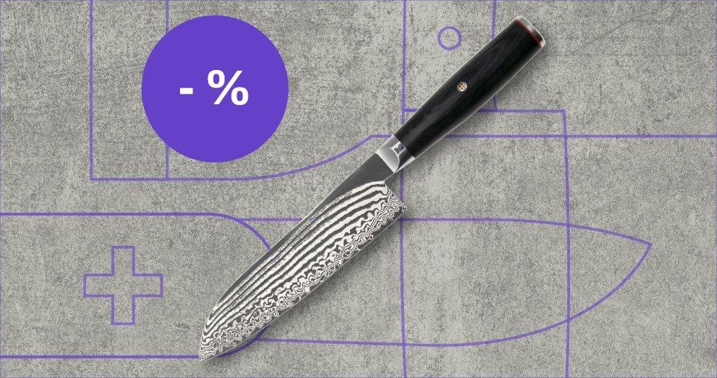 Couteau Zwilling avec étiquette de réduction