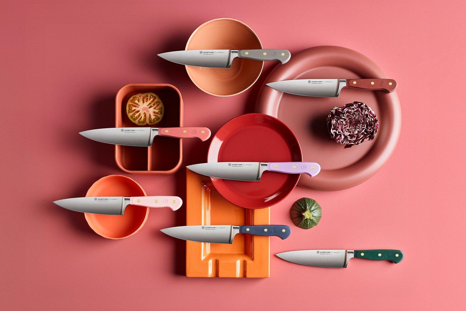 Unterschiedlich bunte Küchenmesser der Wüsthof Classic Colour