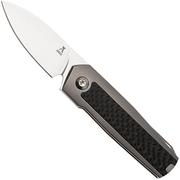 Afbeelding voor Ansø of Denmark ARN Flipper AD-ARN-CF Stonewashed RWL34, Titanium, Carbon Fiber Inlay, zakmes Jens Ansø design