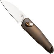 Afbeelding voor Ansø of Denmark Aros 2.0, ARO-AMB-AMB-BRZ, Stonewashed RWL34, Amber Titanium, Amber Hardware, Bronze Backspacer, zakmes, Jens Ansø design