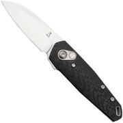 Afbeelding voor Ansø of Denmark Aros AROS-CF, Stonewashed RWL34, Black Carbon Fiber zakmes, Jens Ansø design