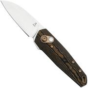 Afbeelding voor Ansø of Denmark Aros AROS-RLB, Stonewashed RWL34, Black/Brown Richlite zakmes, Jens Ansø design