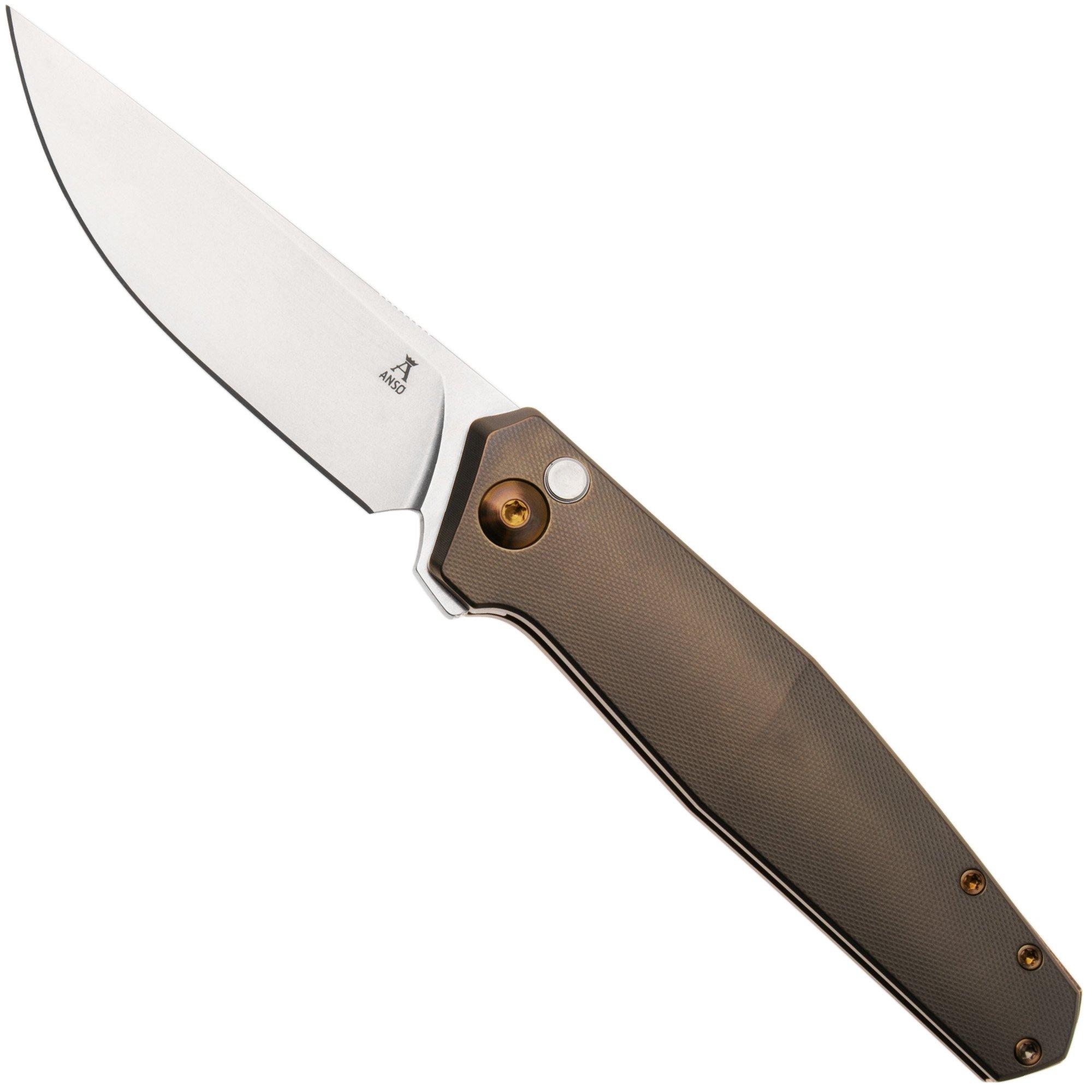 Ansø of Denmark Toko TOK-AMB-AMB-BRZ, Stonewashed RWL34, Amber Titanium, Amber Hardware, Bronze Backspacer, zakmes, Jens Ansø design