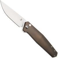 Afbeelding voor Ansø of Denmark Toko TOK-AMB-SAT-BRZ, Stonewashed RWL34, Amber Titanium, Satin Hardware, Bronze Backspacer, zakmes, Jens Ansø design
