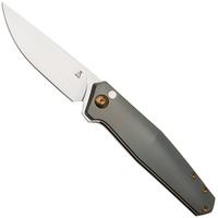 Afbeelding voor Ansø of Denmark Toko TOK-CUP-AMB-ZIR, Stonewashed RWL34, Cuprum Titanium, Amber Hardware, Zirconium Backspacer, zakmes, Jens Ansø design