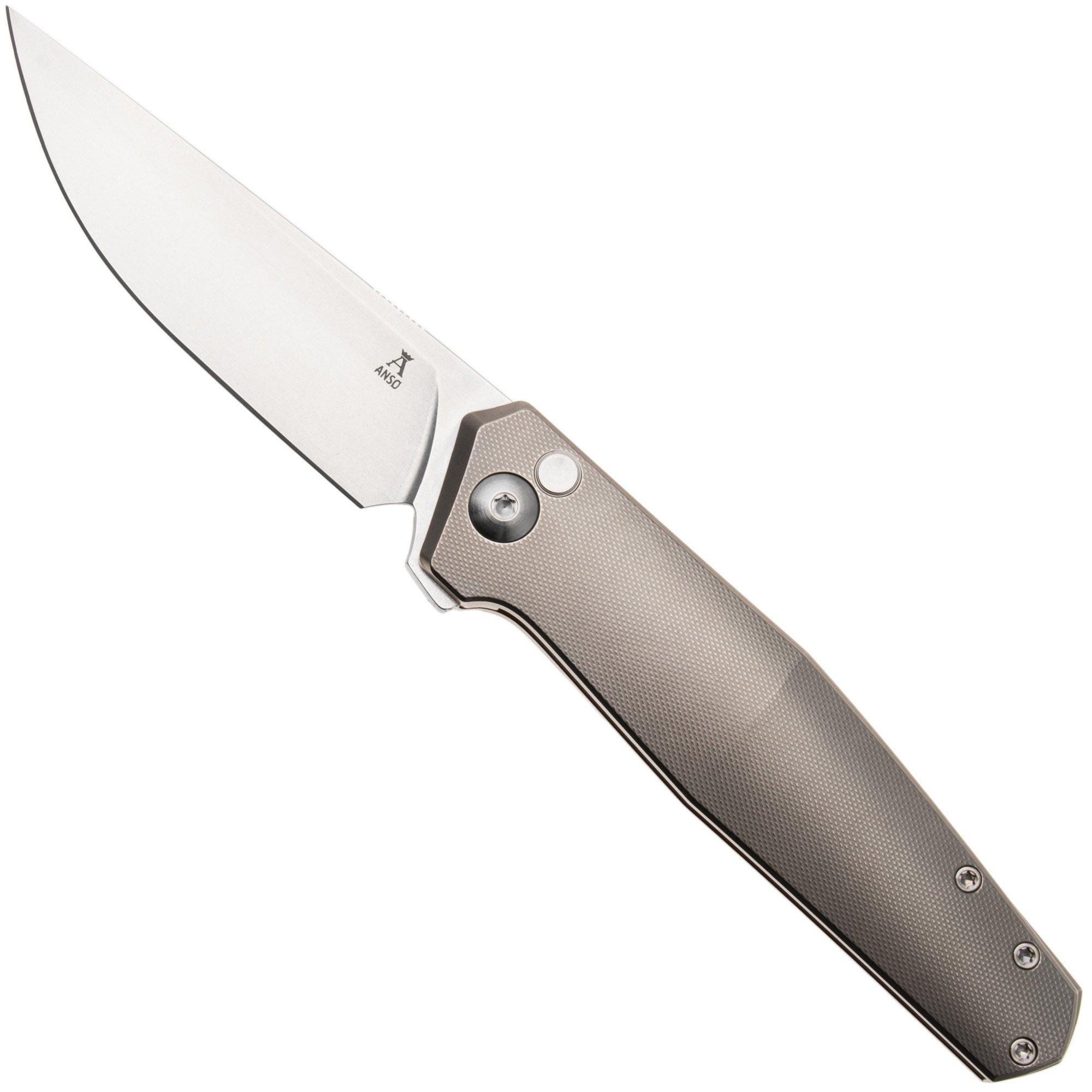 Ansø of Denmark Toko TOK-GRY-SAT-TI, Stonewashed RWL34, Grey Titanium, Grey Hardware, Titanium Backspacer, zakmes, Jens Ansø design