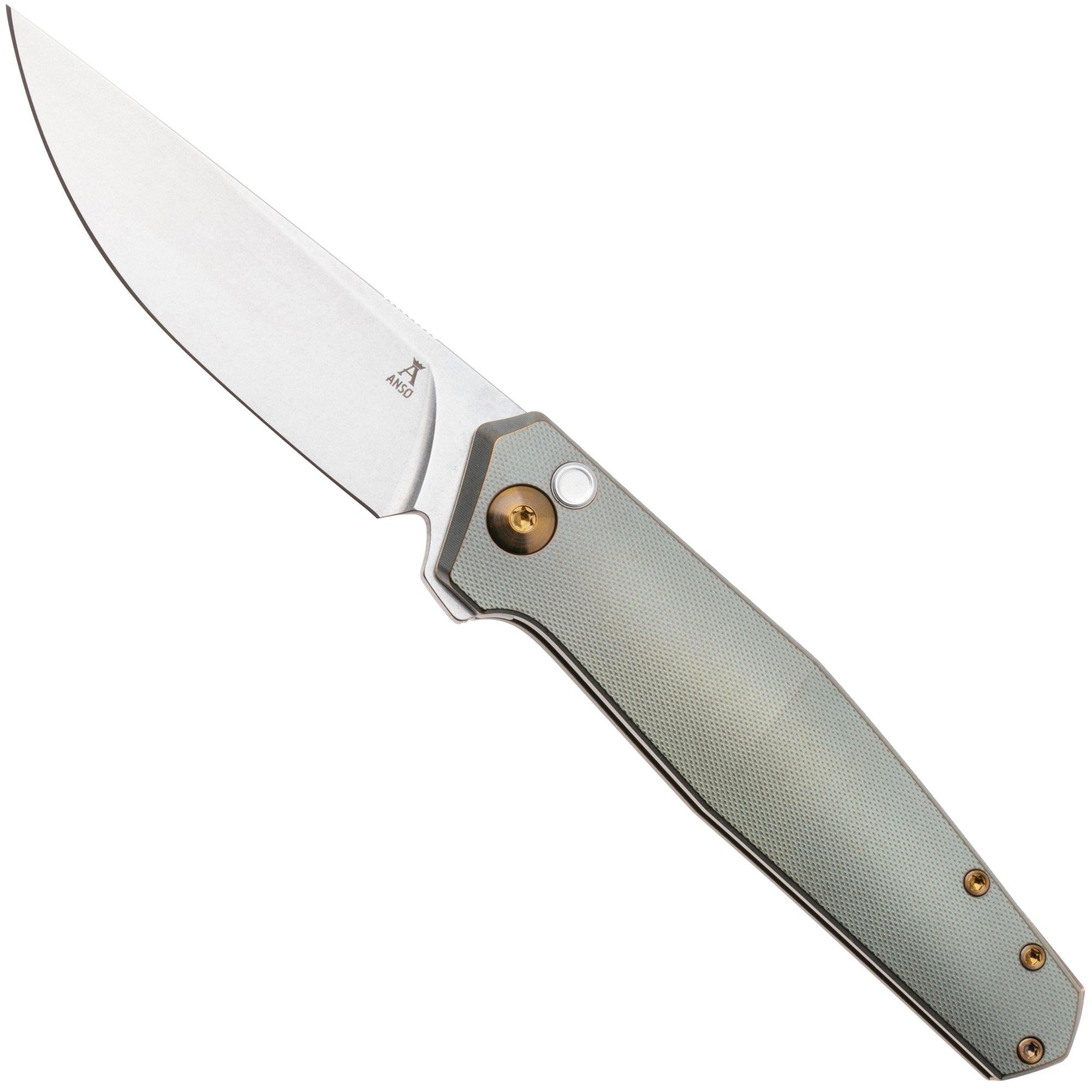 Ansø of Denmark Toko TOKO-CR-AM, Stonewashed RWL34, Cuprum Titanium coltello da tasca, Jens Ansø design