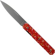 Akinod Utility Folding Knife 18H07 Red Helianthemum, gentleman's knife