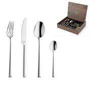 Amefa Metropole Velvet 1170, 24-piece cutlery set with wooden storage box