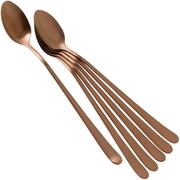 Amefa Austin 1410, 1410AETR06AV6 sorbet spoons / Latte Macchiato spoons copper, 6-piece