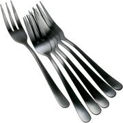 Amefa Austin 1410 six pastry forks matt, black