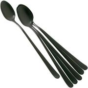 Amefa Austin 1410 six sorbet spoons/Latte Macchiato spoons, Matt black