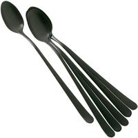 Image for Amefa Austin 1410 six sorbet spoons/Latte Macchiato spoons, Matt black