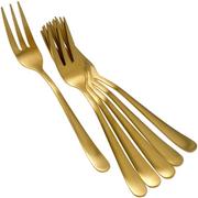 Amefa Austin 1410 six pastry forks, matt gold