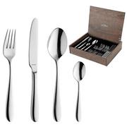 Afbeelding voor Amefa Oxford 186000MDF3C40 gepolijst RVS, 24-delige bestekset in houten cassette