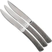 Amefa Bongo 2465 hamered set de 3 couteaux à steak