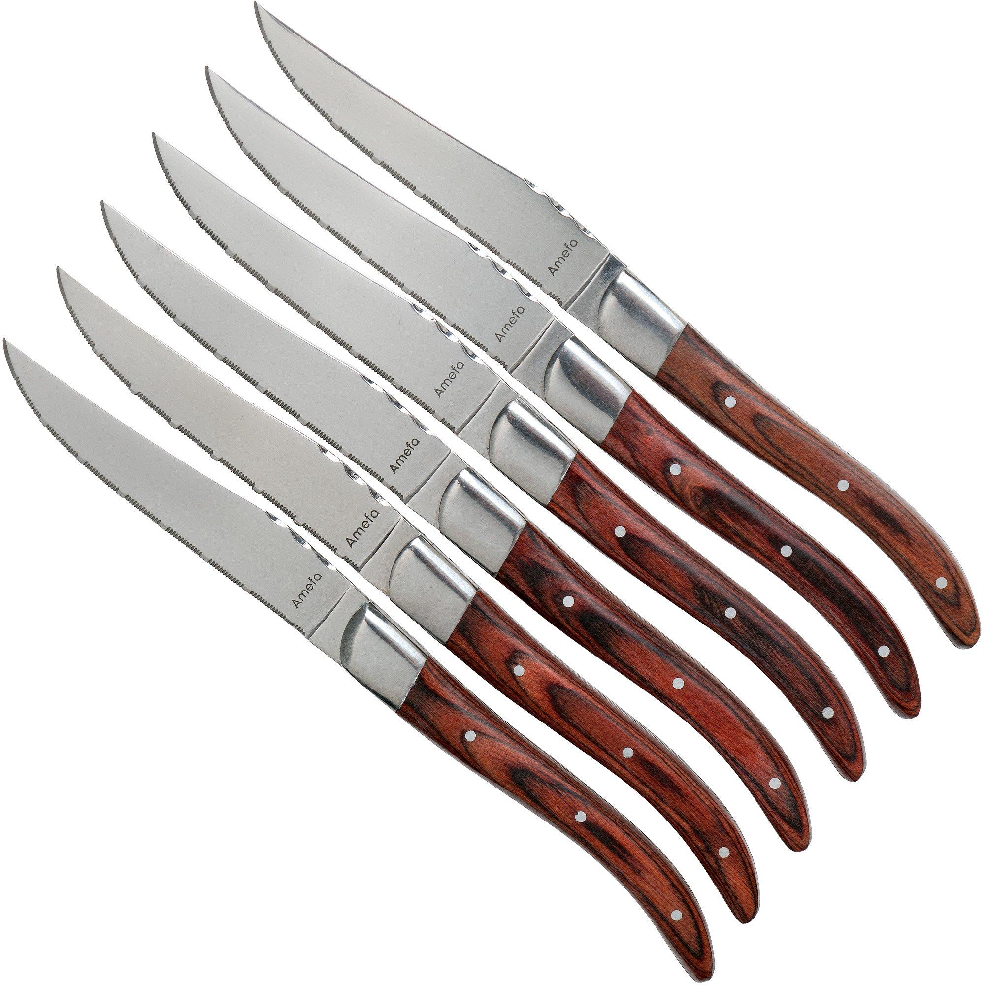 Amefa Royal Steak 2520 steakmessen 6 stuks in houten kist