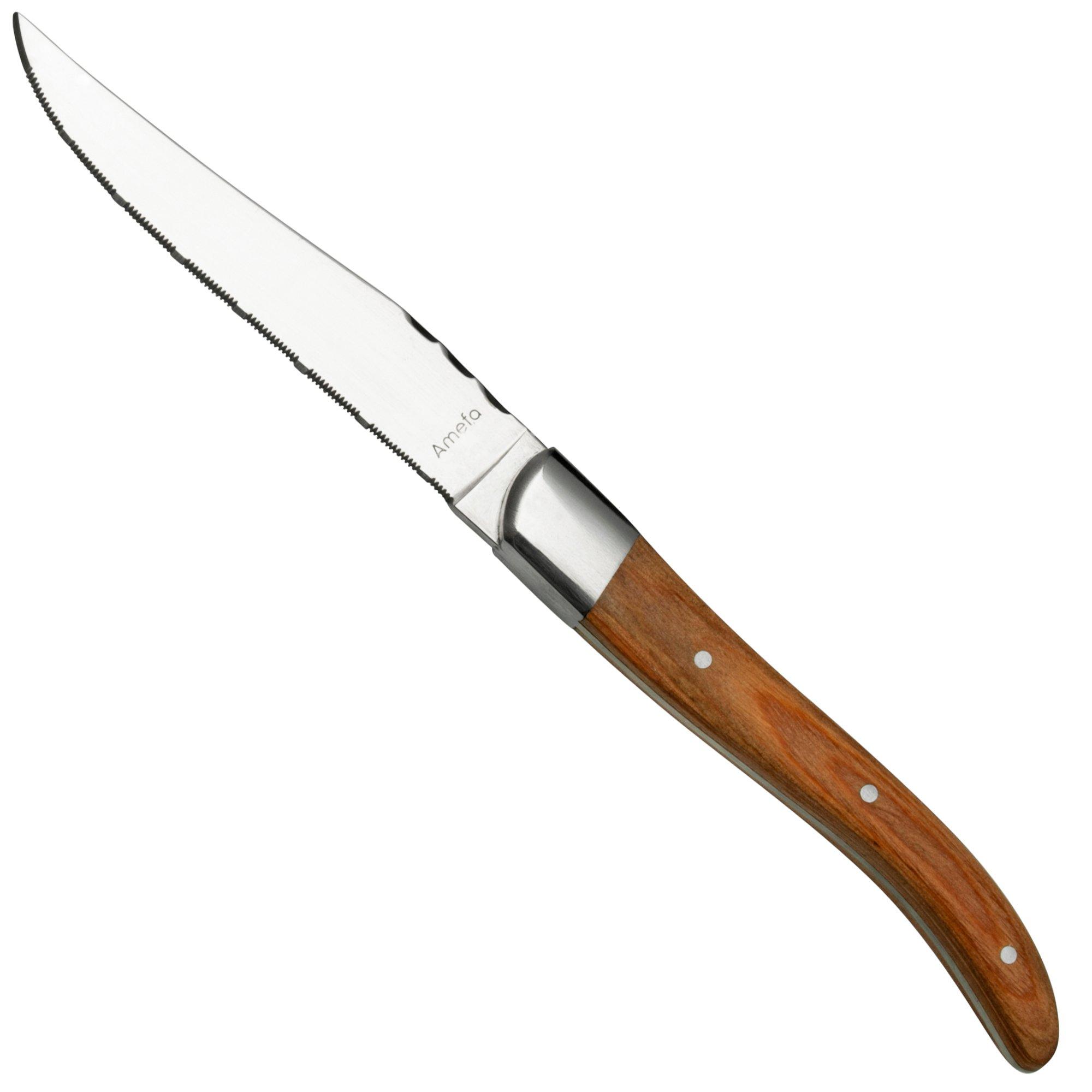 Noże do steków Amefa Royal Steak Naturel 2520, w drewnianym pudełku, 4 szt.