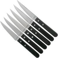 Image for Amefa Pizza 7000 six steak knives, black