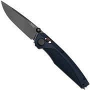 ANV Knives A100 BB, DLC Elmax, Alock, GRN Blue, A100-017, pocket knife