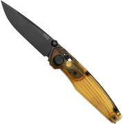 ANV Knives A100, BB, DLC, Yellow Natural Ultem, Alock, A100-026, pocket knife