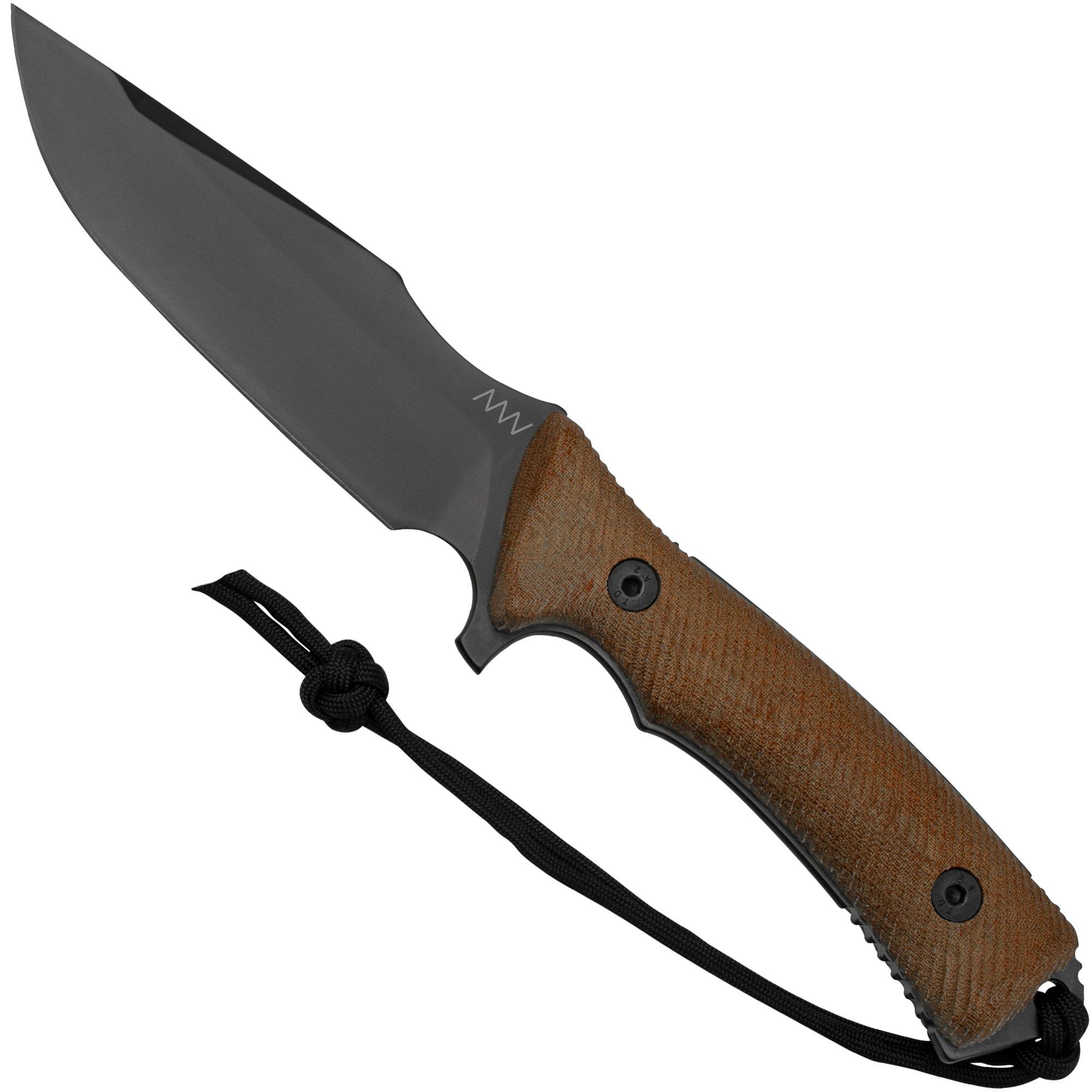 Nóż survivalowy ANV Knives M311 SPELTER DLC Elmax, Coyote Micarta Handle, Black Kydex Sheath